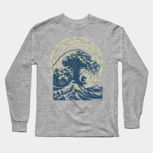 Japanese Wave design Long Sleeve T-Shirt